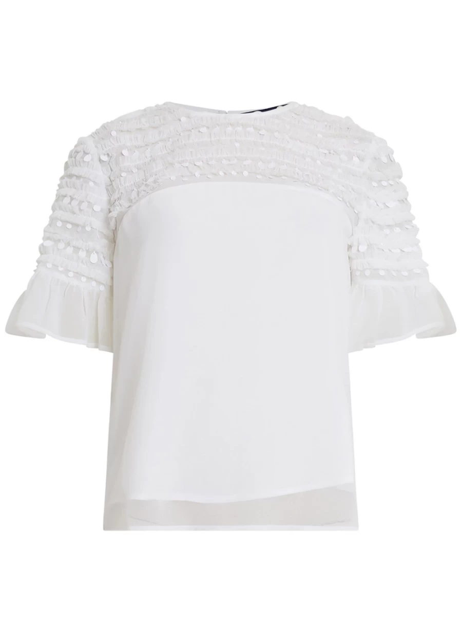 French Connection Women's Carina Embellished Top - Stylish Blouse for Women