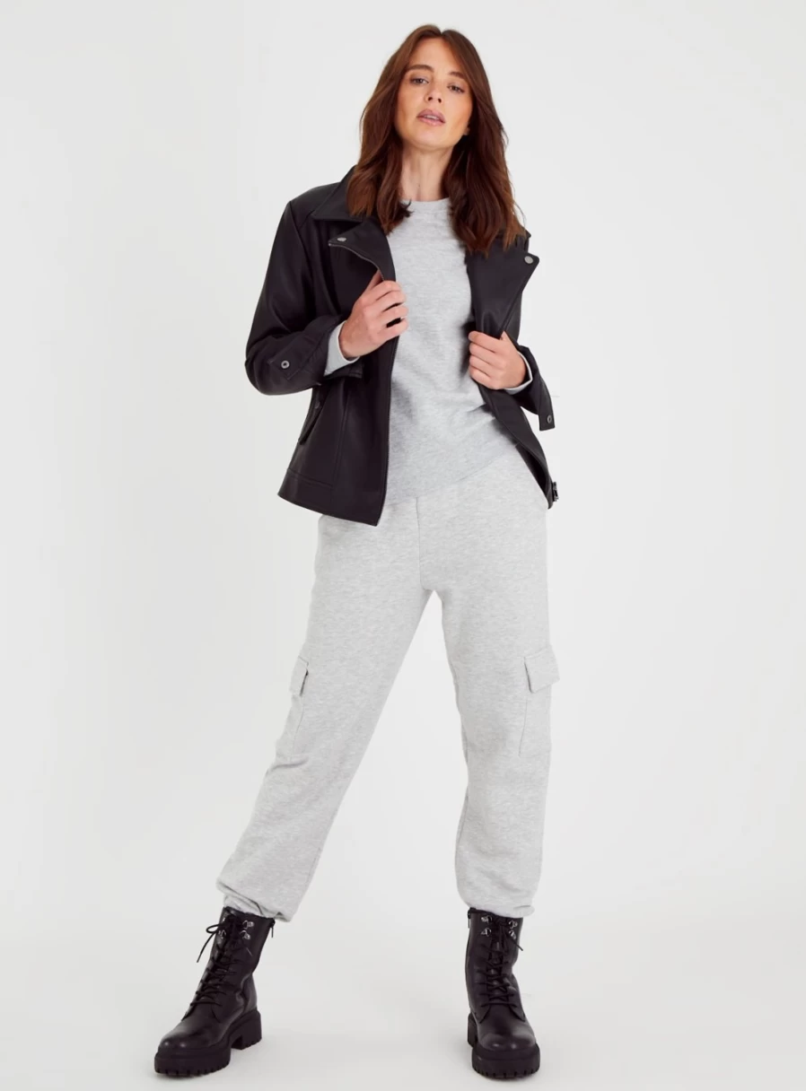 Women's Grey Marl Regular Fit Crew Neck Sweatshirt - XL | TU Casual Comfort Wear