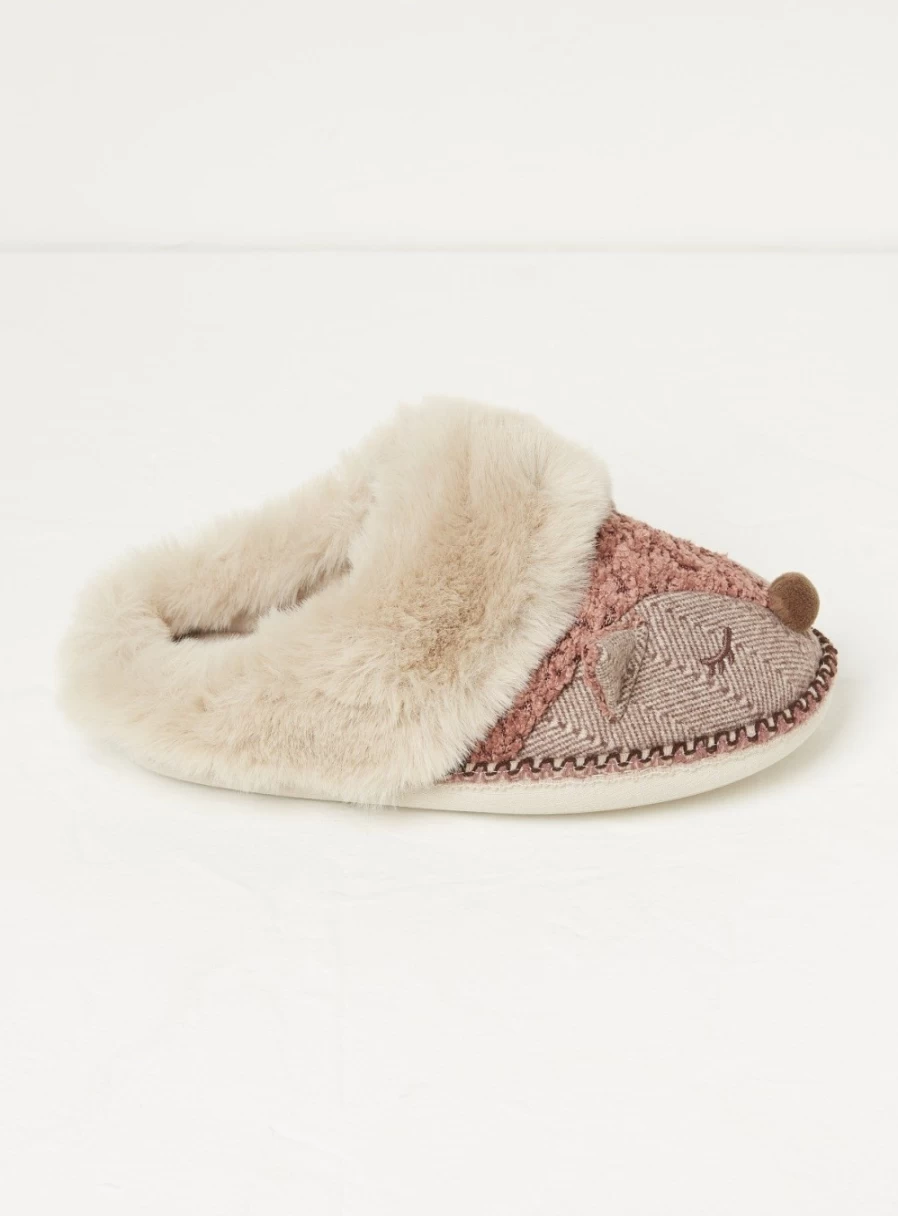 FatFace Women's Felicity Fox Slippers - Cozy Animal Design House Shoes