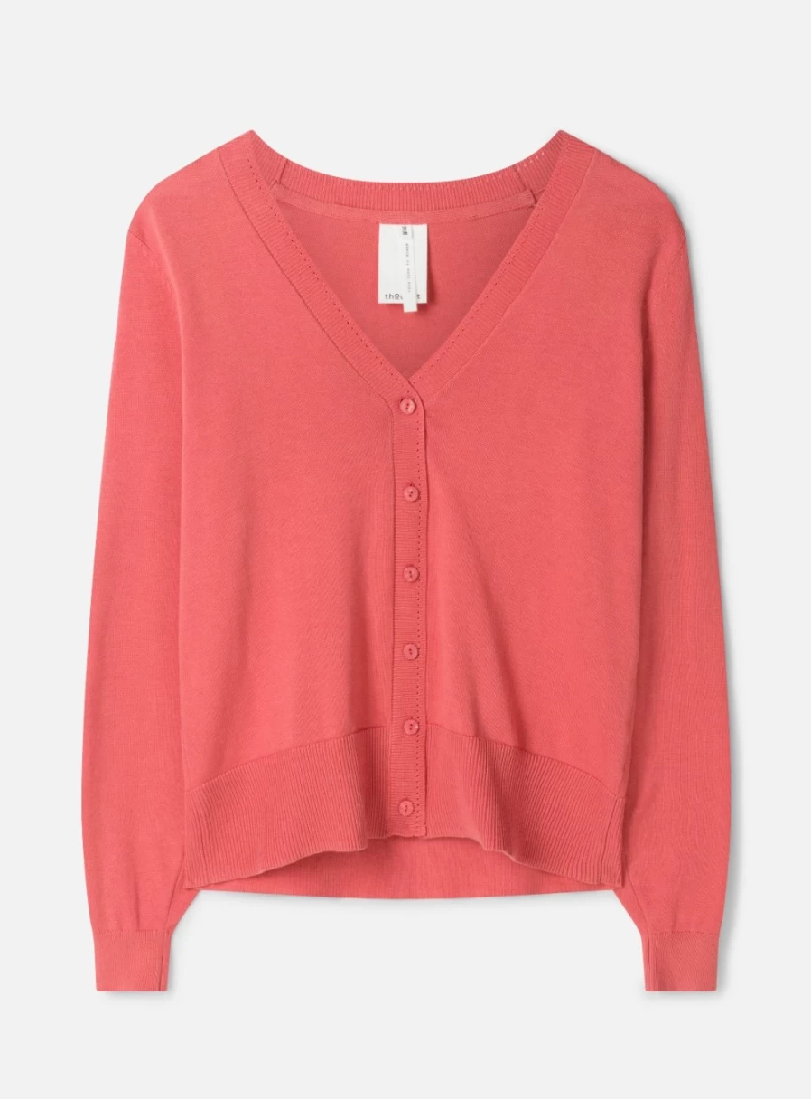 Thought Women's Dotti Organic Cotton V-Neck Cardigan - Sustainable Knit Sweater