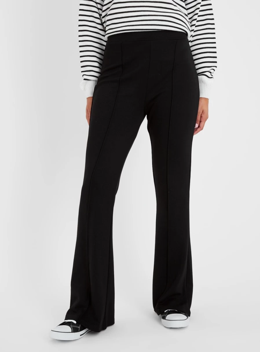 "TU Women's Black Flared Leggings - High Waist Yoga Pants for Comfort & Style"