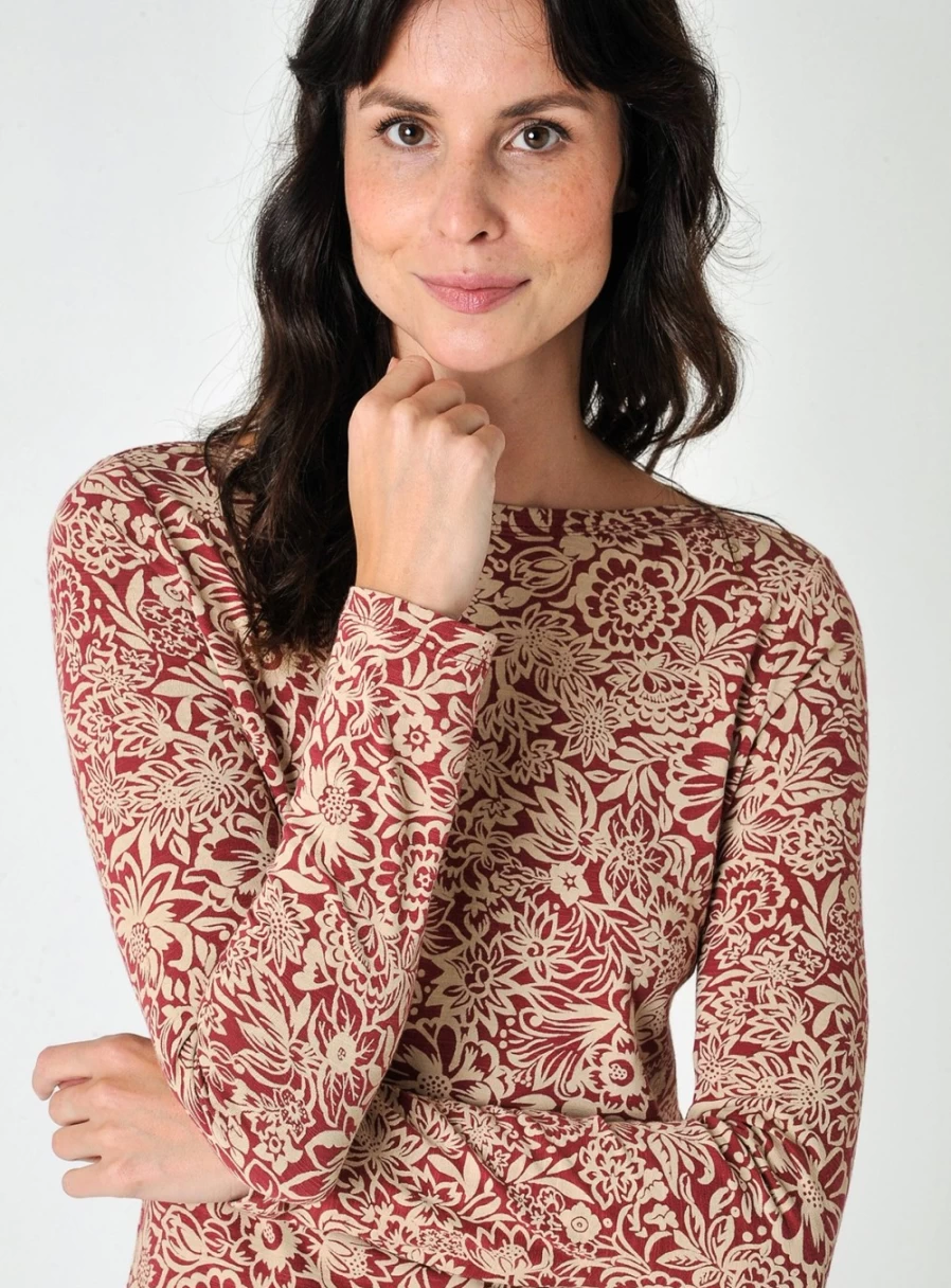 Burgs Women's Carey Printed Jersey Top - Stylish Comfort Fit Casual Wear