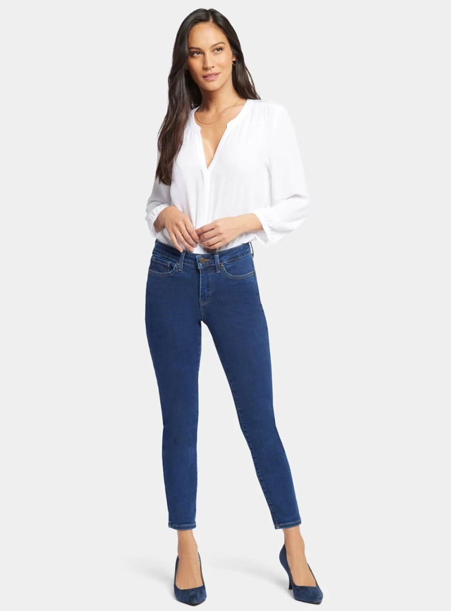 NYDJ Women's Alina Skinny Ankle Jeans in Size 10 | Slim Fit Stretch Denim Pants