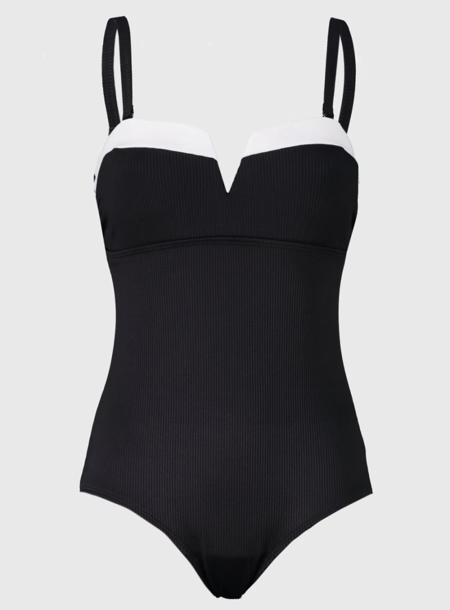 Tu Women's Retro High Waist Tummy Control One Piece Swimsuit - Medium