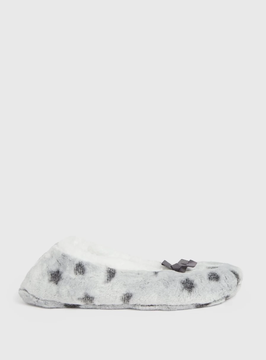 Tu Women's Grey Moon & Star Burnout Cosy Footsies Slippers Size 4-6