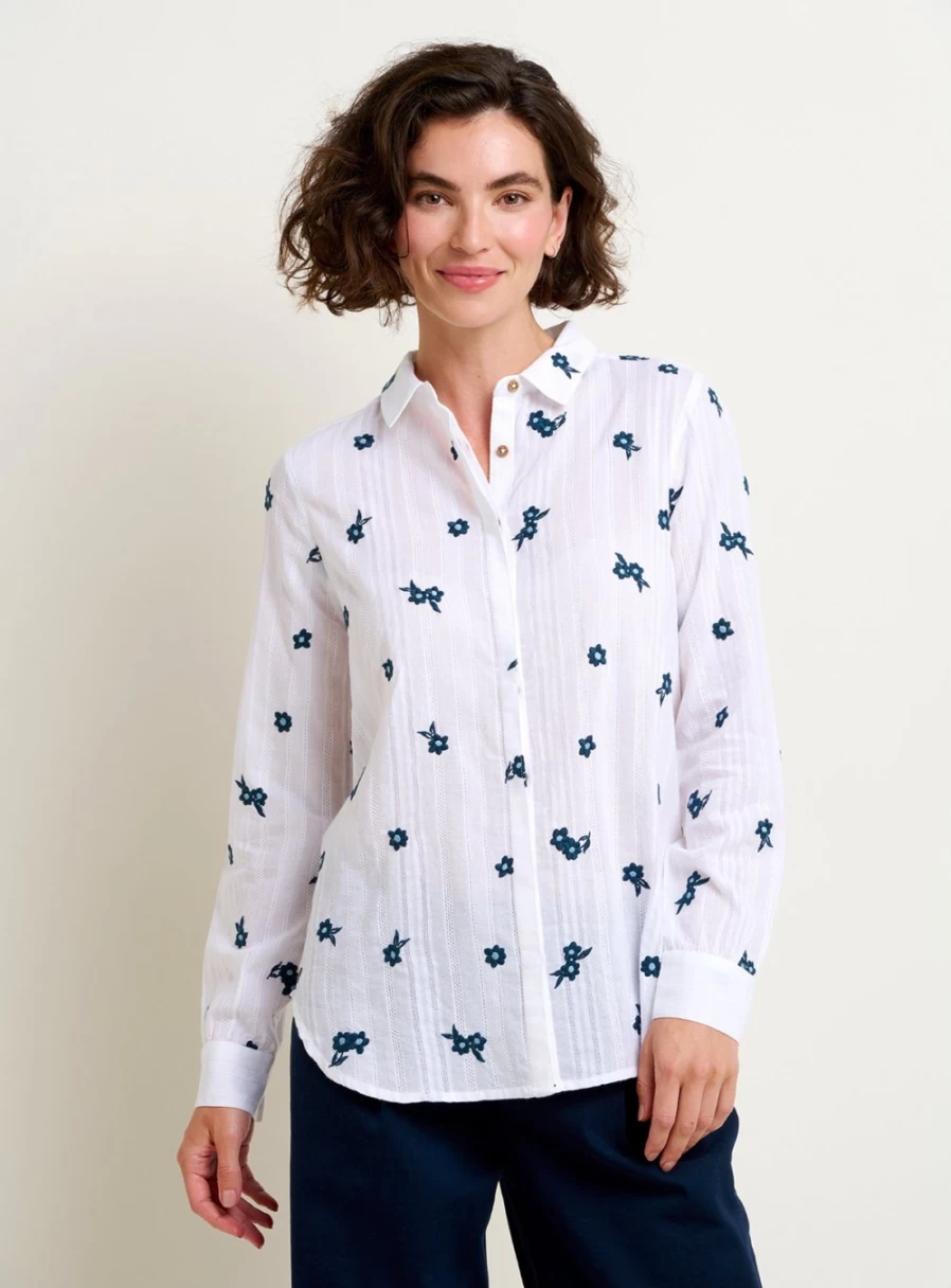 Brakeburn Women's Flora Print Shirt - Stylish Casual Top for Everyday Wear