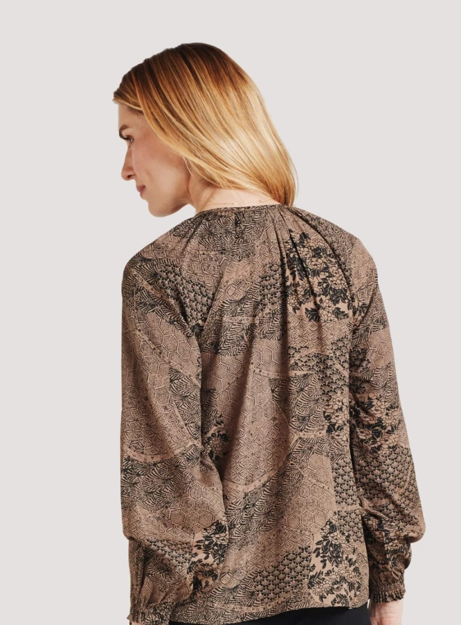 Thought Women's Carmen Lenzing Ecovero Blouse - Sustainable Viscose Top Size 14