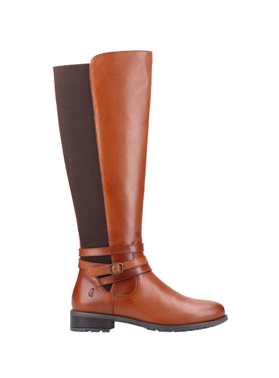 Hush Puppies Women's Vanessa Leather Calf Boots Comfortable Ankle Boots Size 5