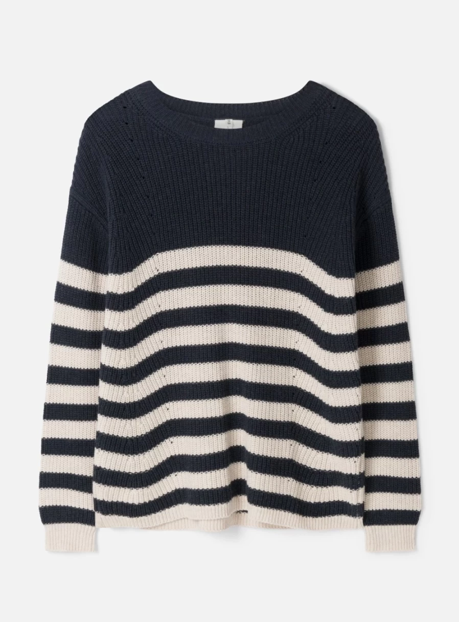 Thought Women's Gianna Organic Cotton Striped Knit Jumper - Size 14