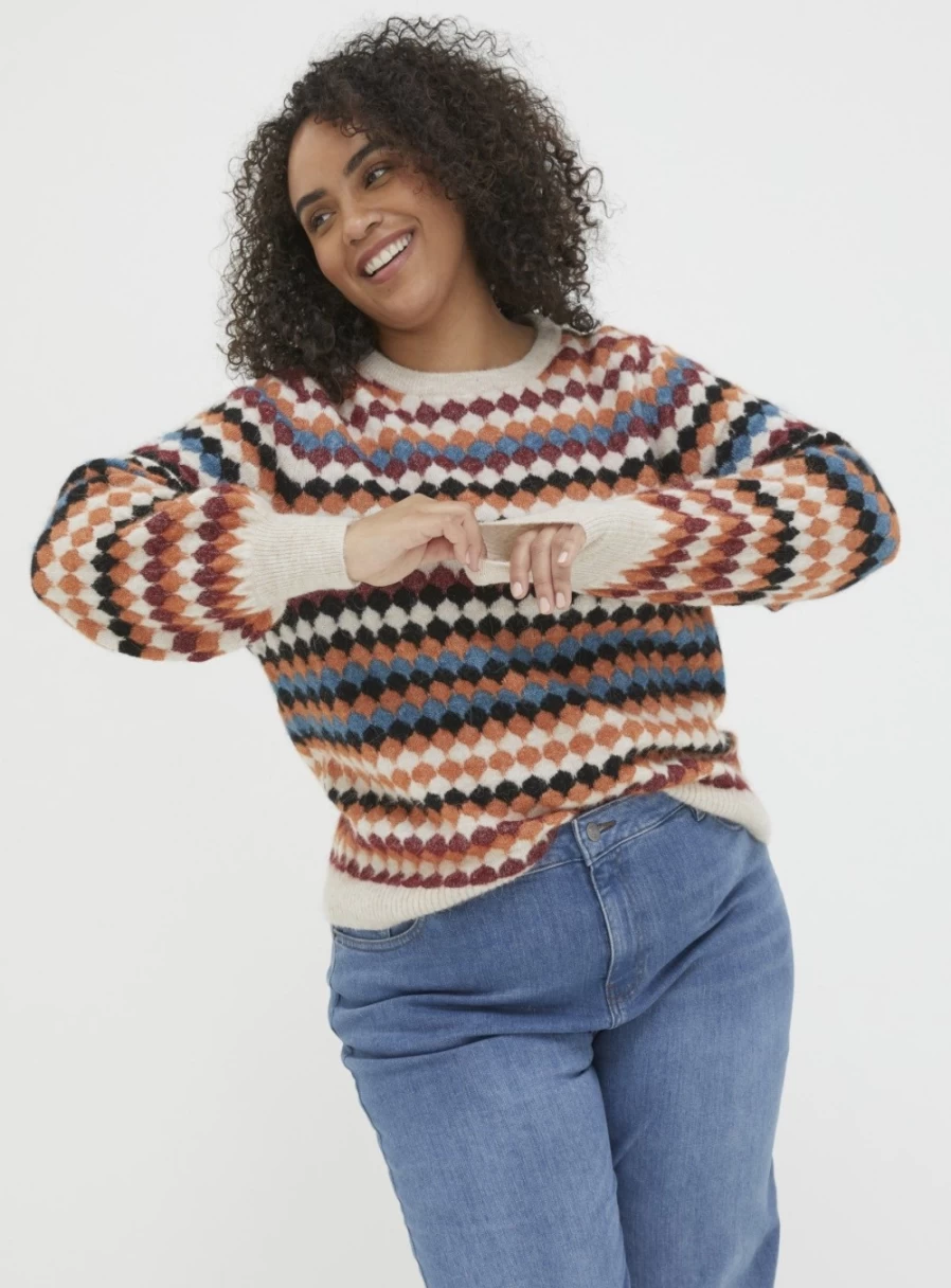 FatFace Women's Helen Pattern Crew Neck Jumper Sweater 2022