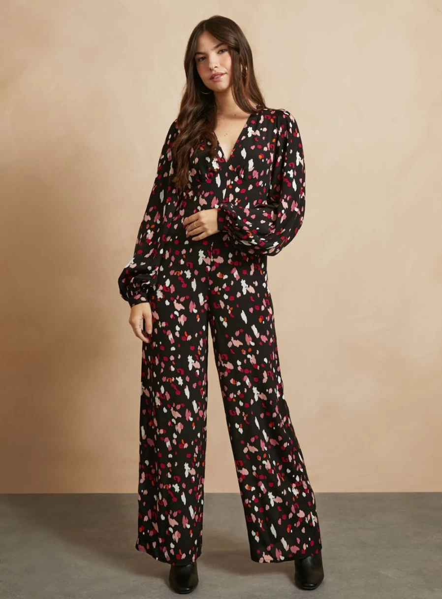 Everbelle Women's Animal Floral Print Jumpsuit - Stylish Romper for Women