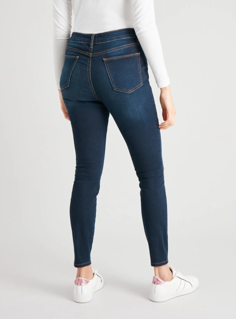Tu Women's Dark Denim Skinny Jeans - Regular Fit, 20L Stretch Comfort