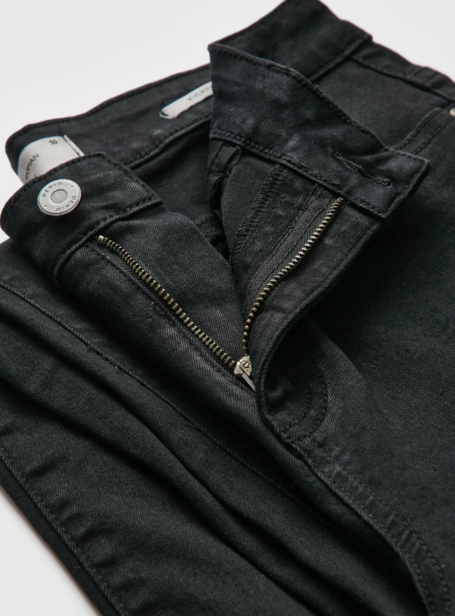 Tu Women's Petite Black Stretch Kick Flare Jeans - Size 12