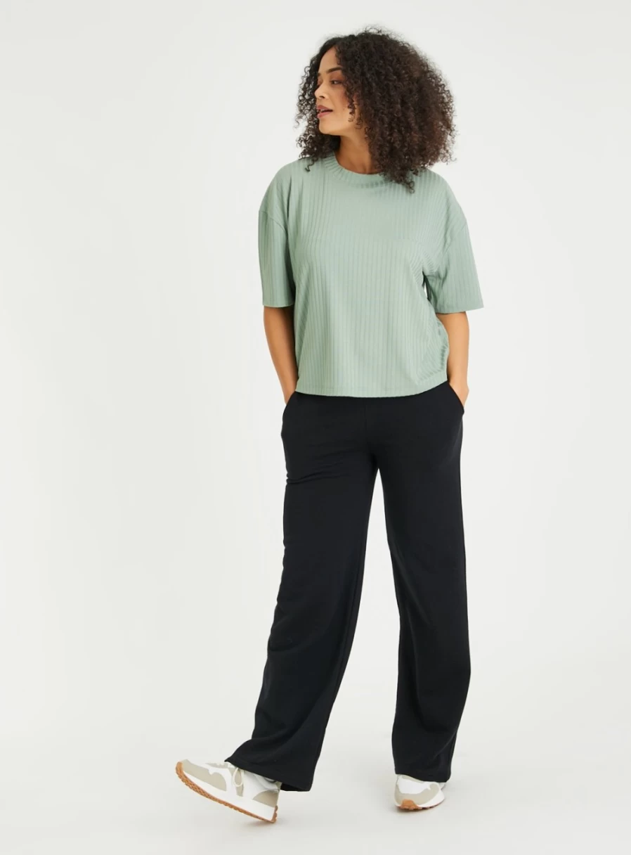 "Tu Women's Sage Green Boxy Top - Relaxed Fit Casual Shirt 2022"
