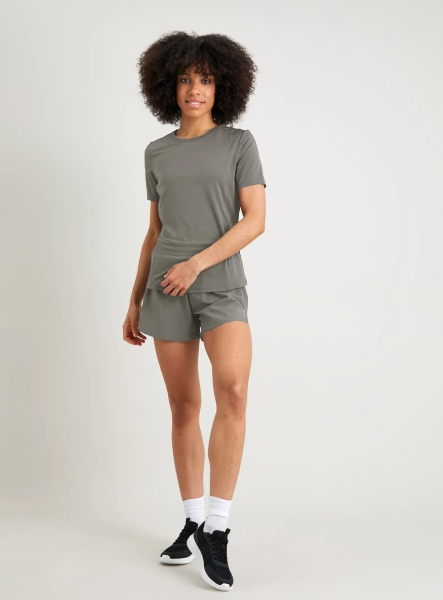 Tu Women's Active Charcoal Grey Base Layer Top - Moisture Wicking Thermal Shirt for Workouts & Cold Weather