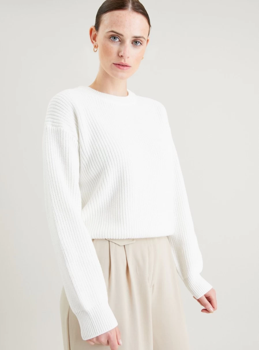 Tu Women's Cream Crew Neck Knit Jumper - Soft Casual Sweater Size 14