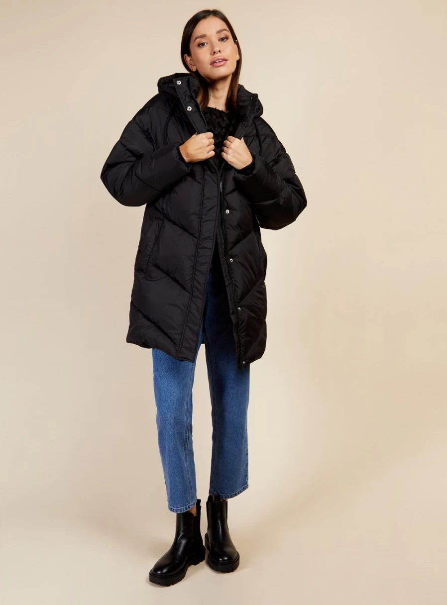 Vogue Williams Women's Black Puffer Coat - Winter Warm Jacket 10