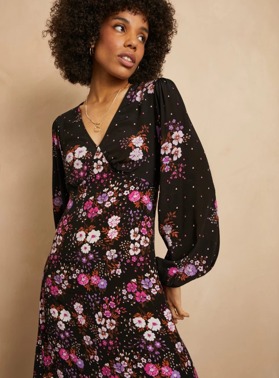 Everbelle Women's Patchwork Floral Print Dress - Size 14