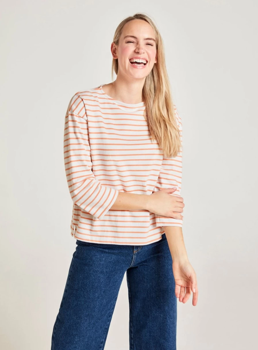 "Thought Women's Fairtrade Organic Cotton Breton Top – Sustainable Ethical Fashion"