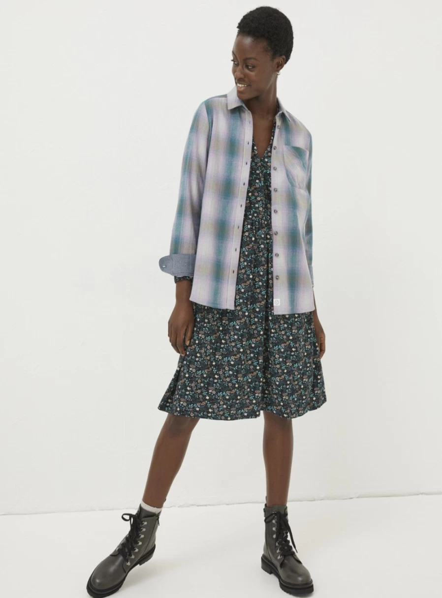 FatFace Women's Olivia Check Shirt - Stylish Plaid Top for Casual Wear
