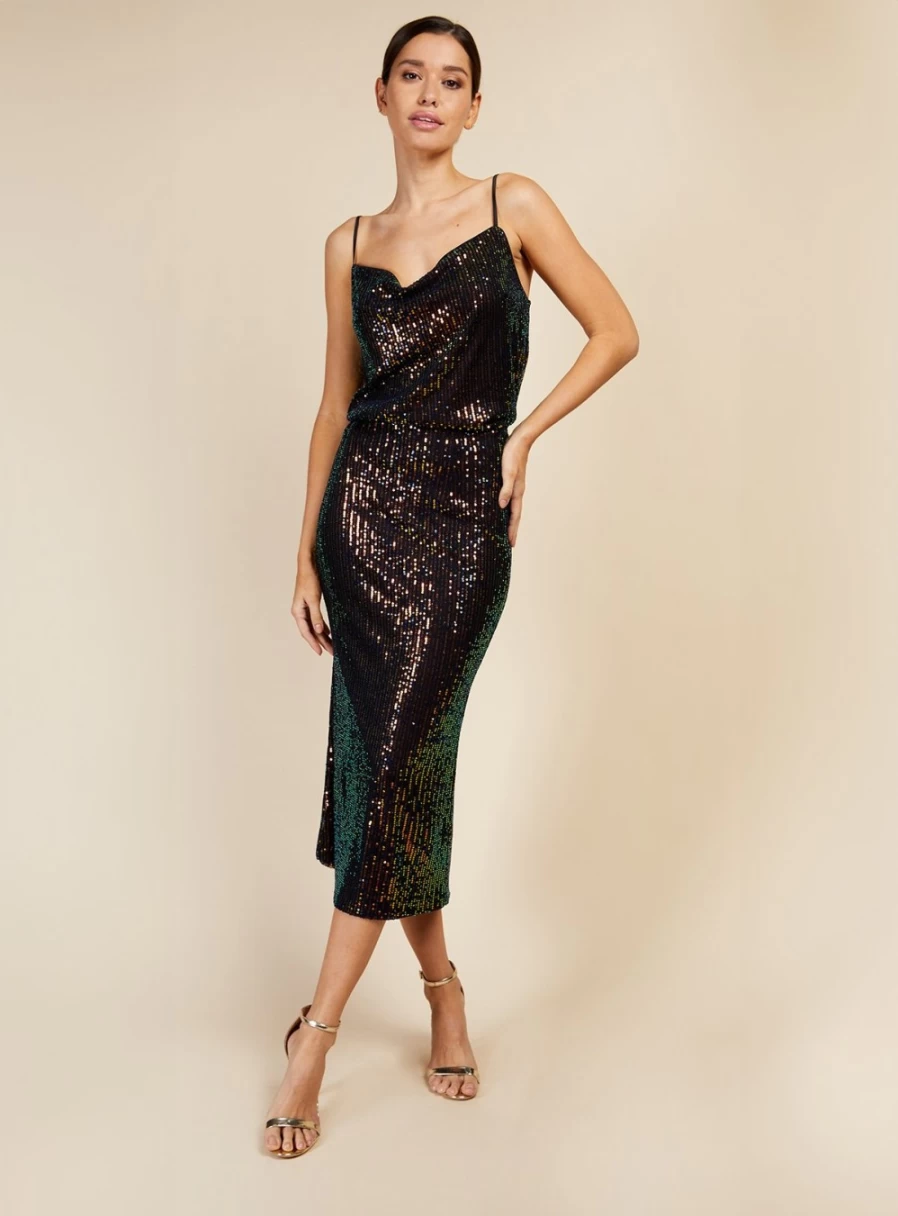 Little Mistress Women's Sparkly Sequin Mini Skirt | Glam Party Wear | Size 10