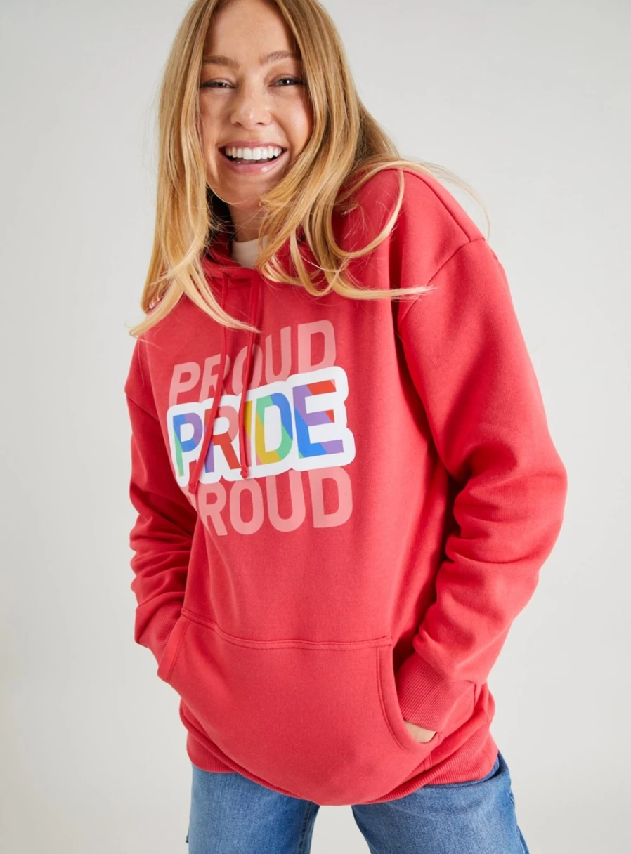 Tu Women's Red Pride Hoodie - Comfortable & Stylish Pullover Sweatshirt