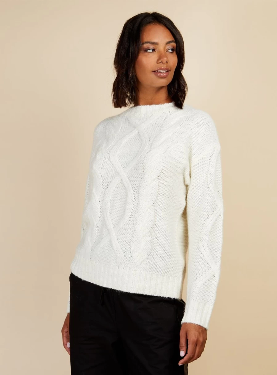 Vogue Williams Women's Cream Knit Jumper - XL Cozy Sweater