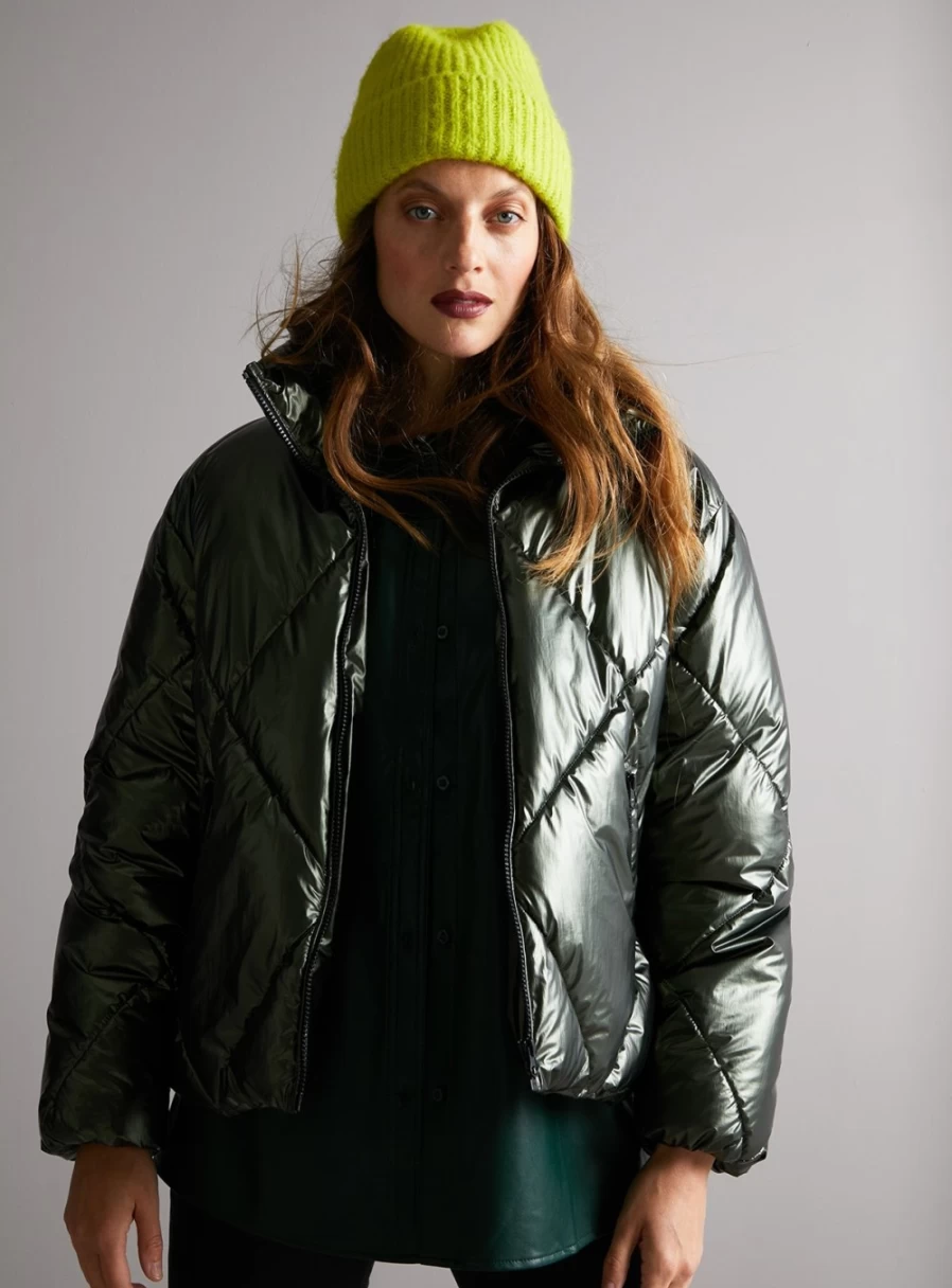 Tu Women's Lime Green Ribbed Knit Beanie Hat - One Size Fits All