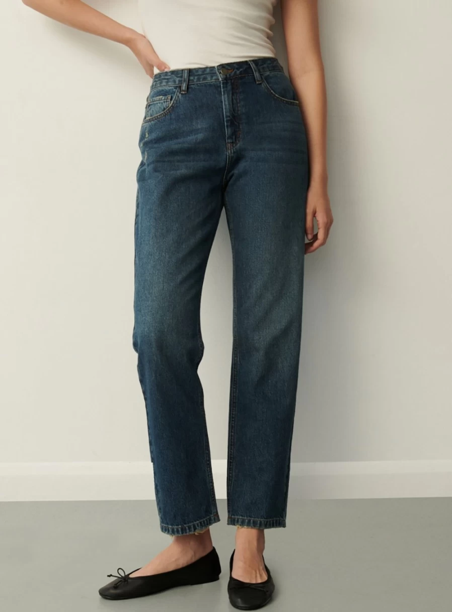 Finery Women's Hazel High-Rise Mom Jeans in Classic Fit - Size 34