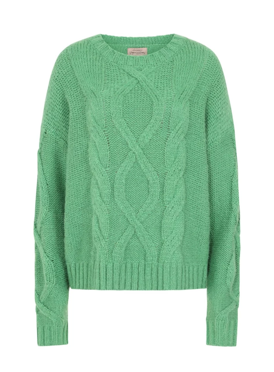 Vogue Williams Women's Green Knit Sweater L - Stylish Casual Pullover Jumper