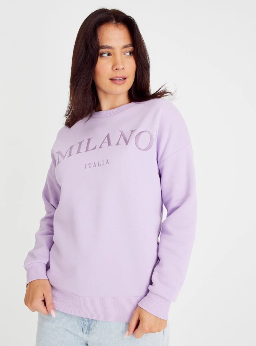 Tu Women's Lilac Milano Sweatshirt - Soft Comfort Pullover M Size