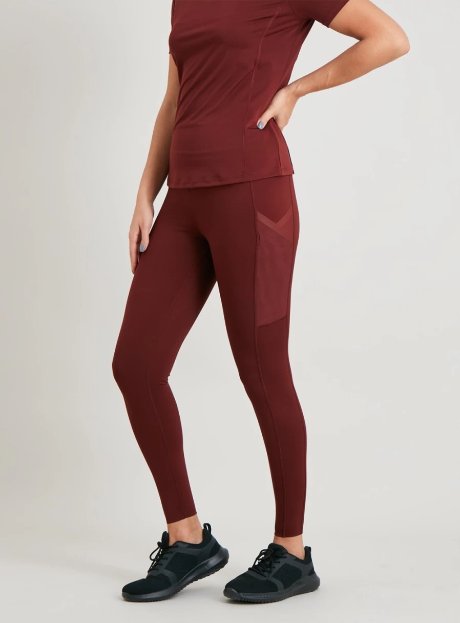 Tu Women's Active Brown Compression Leggings - High Waist Workout Tights for Running & Yoga