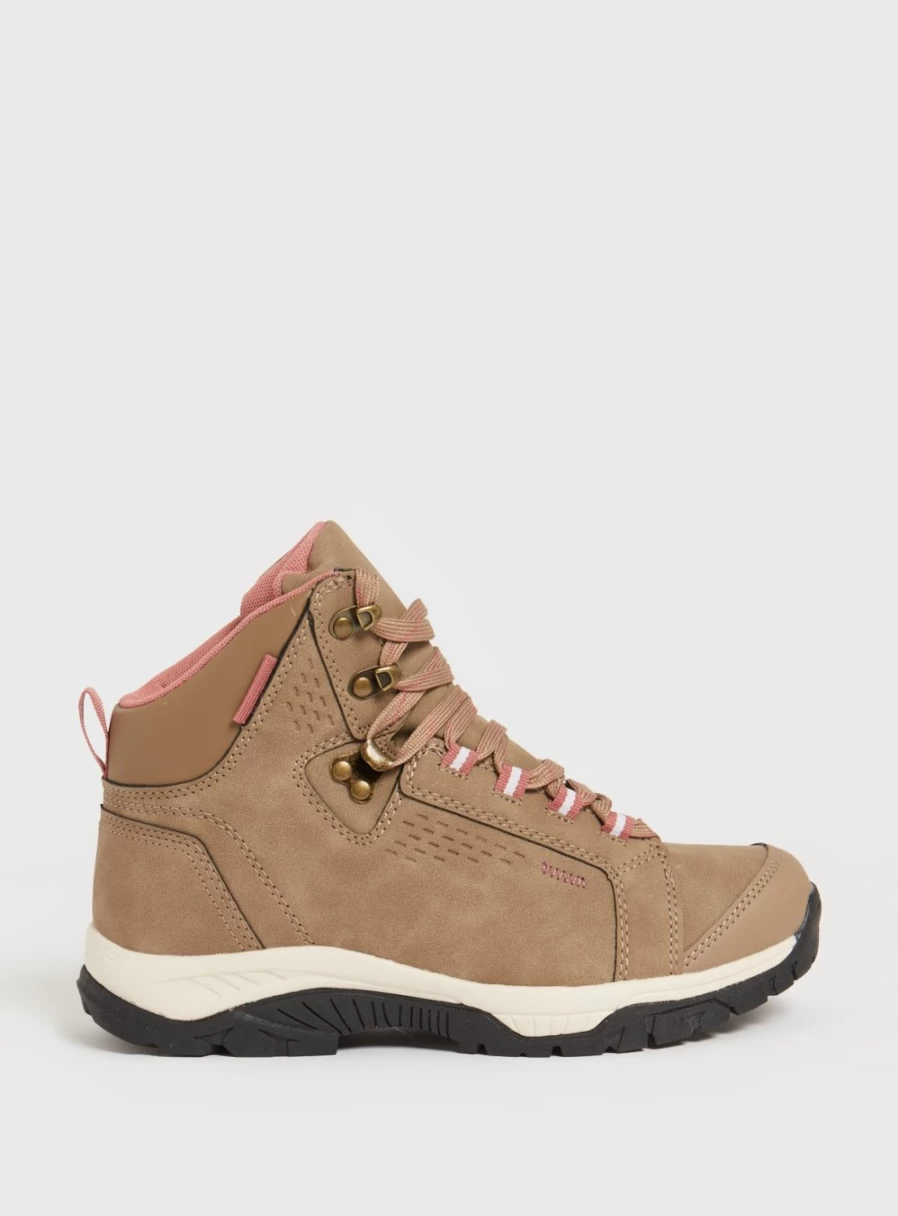 Women's Taupe Waterproof Hiking Boots by Tu - Lightweight & Durable for Outdoor Trails