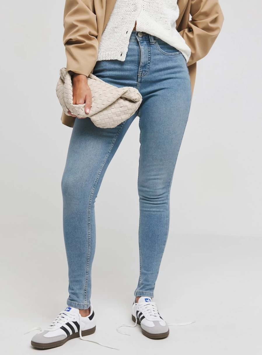 Simply Be Women's 24/7 Blue Skinny Jeans - Size 16 Stretch Denim Jeans for Women