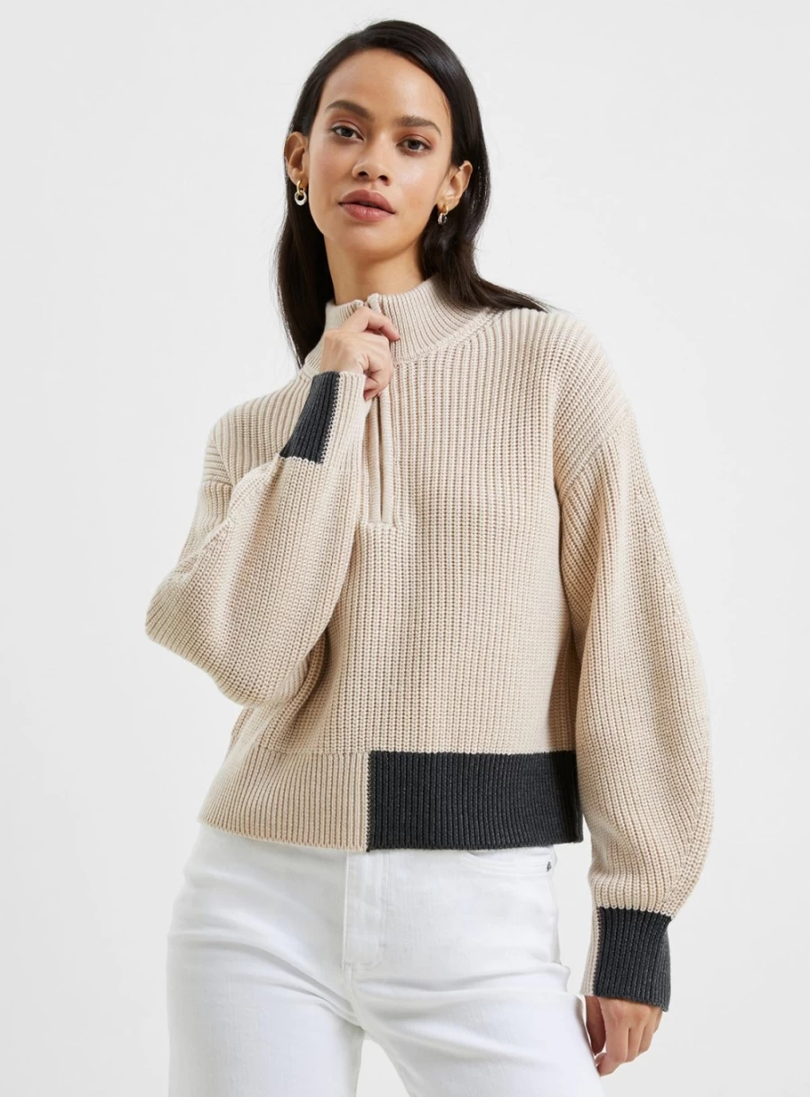 French Connection Women's Joss Jumper Sweater - XL Cozy Knit Pullover Top