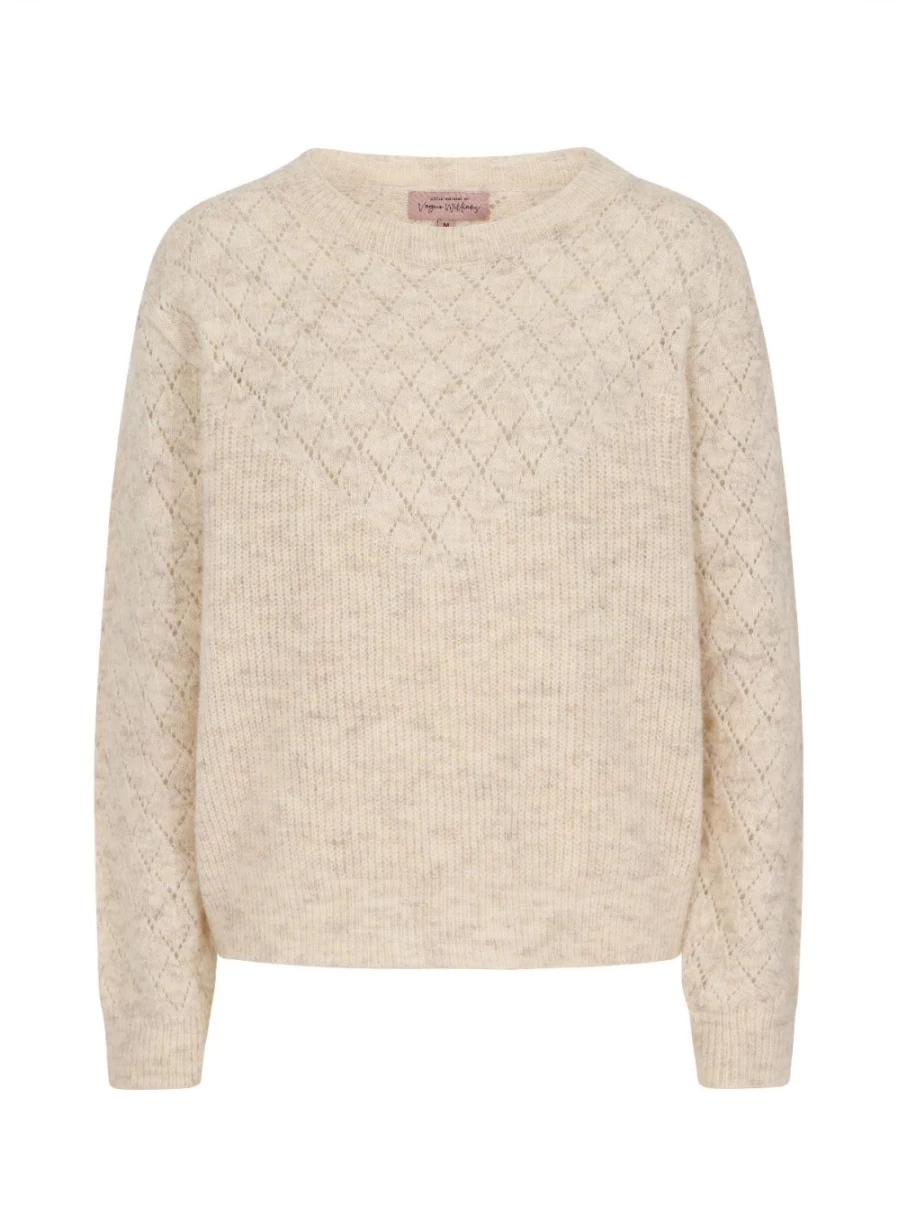 "Vogue Williams Women's Cream Knit Jumper - XL Size Cozy Sweater"