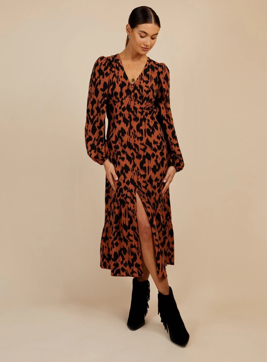 Vogue Williams Women's Leopard Print Midaxi Dress Size 12