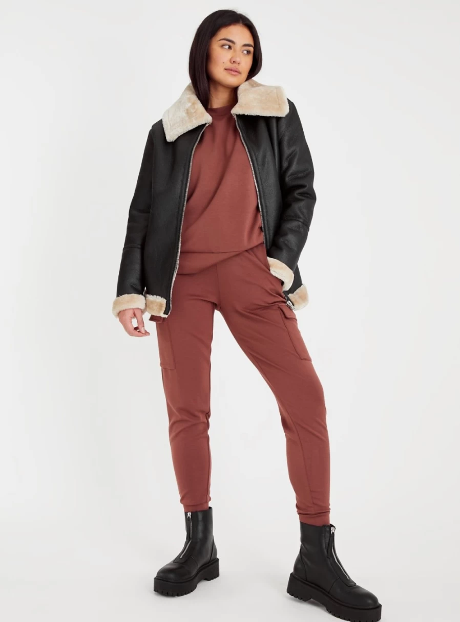 Tu Women's Brown Oversized Sweatshirt - Cozy Casual Pullover for Women