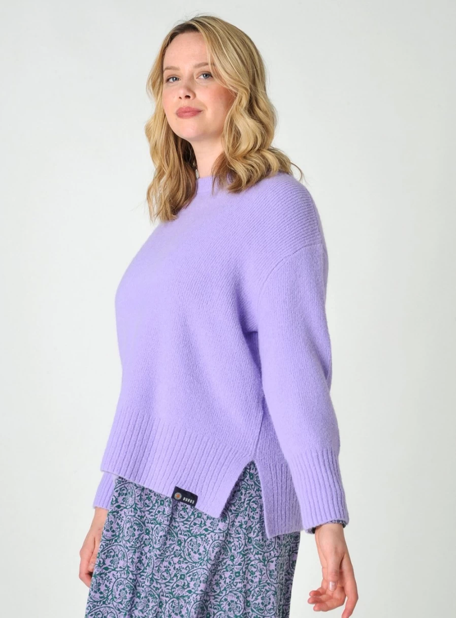 Burgs Women's Lanescot Knit Jumper - Soft 18-Gauge Wool Pullover Sweater