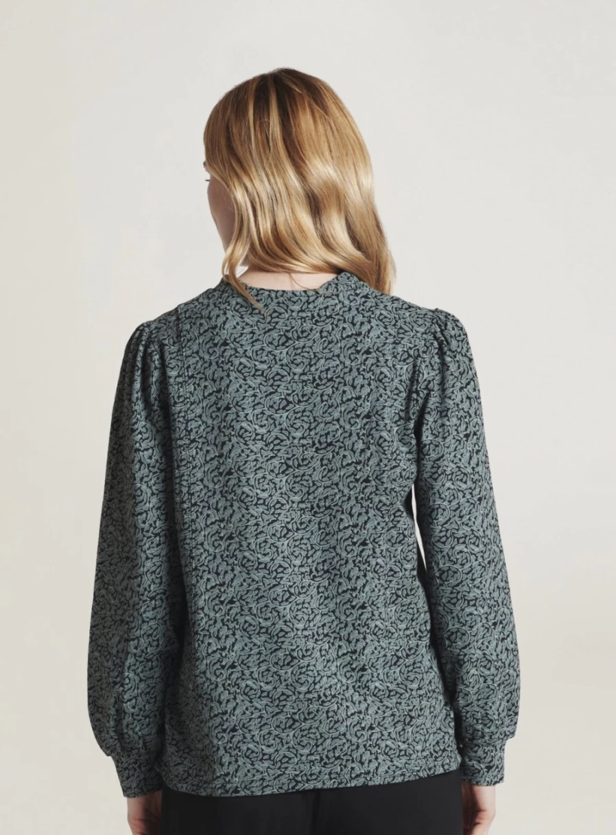 Thought Women's Alvarra Organic Cotton Printed Jersey Top - Sustainable Fashion