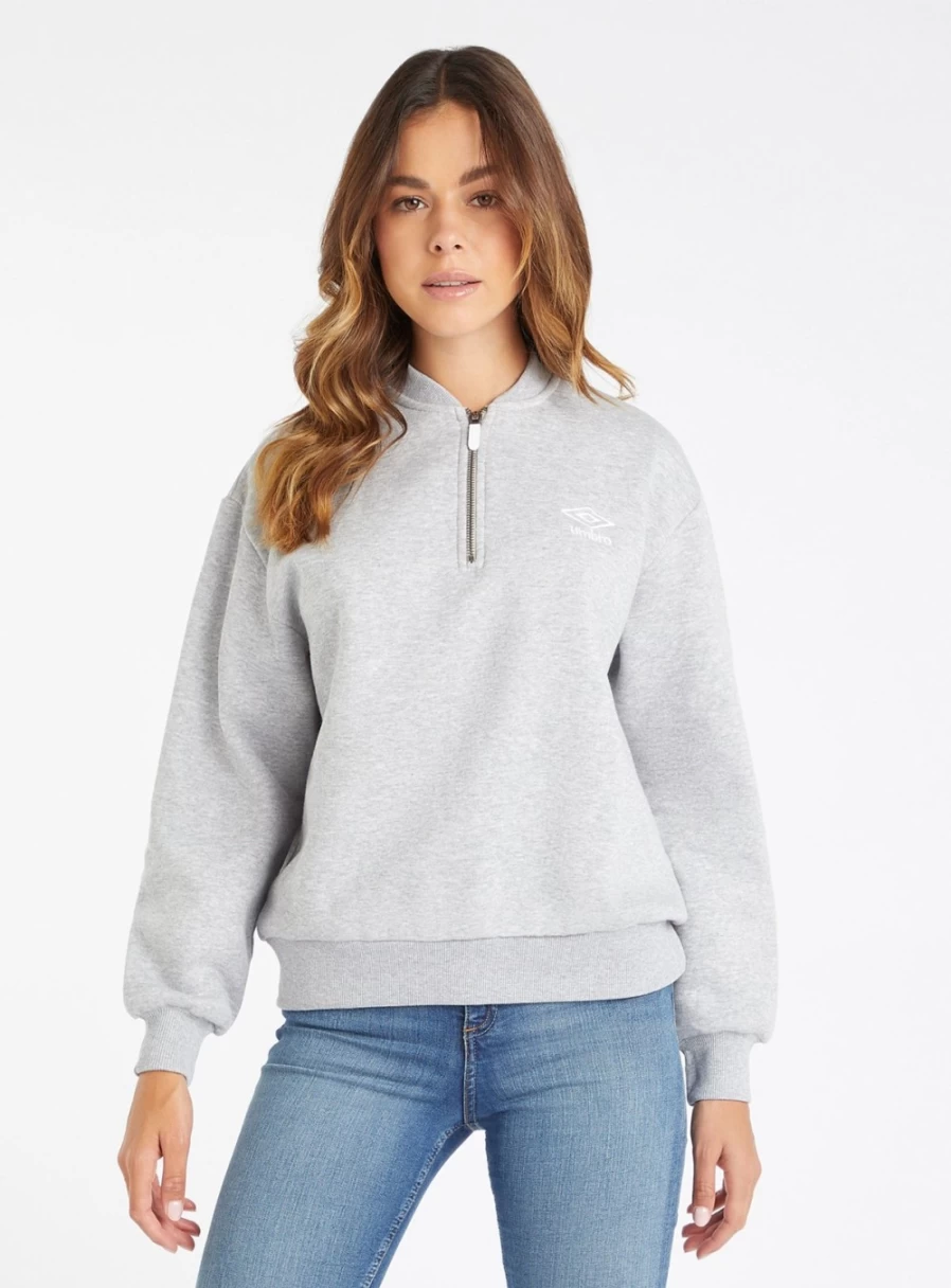 Umbro Women's Core Half Zip Sweatshirt - Comfortable Athletic Pullover for Training & Casual Wear