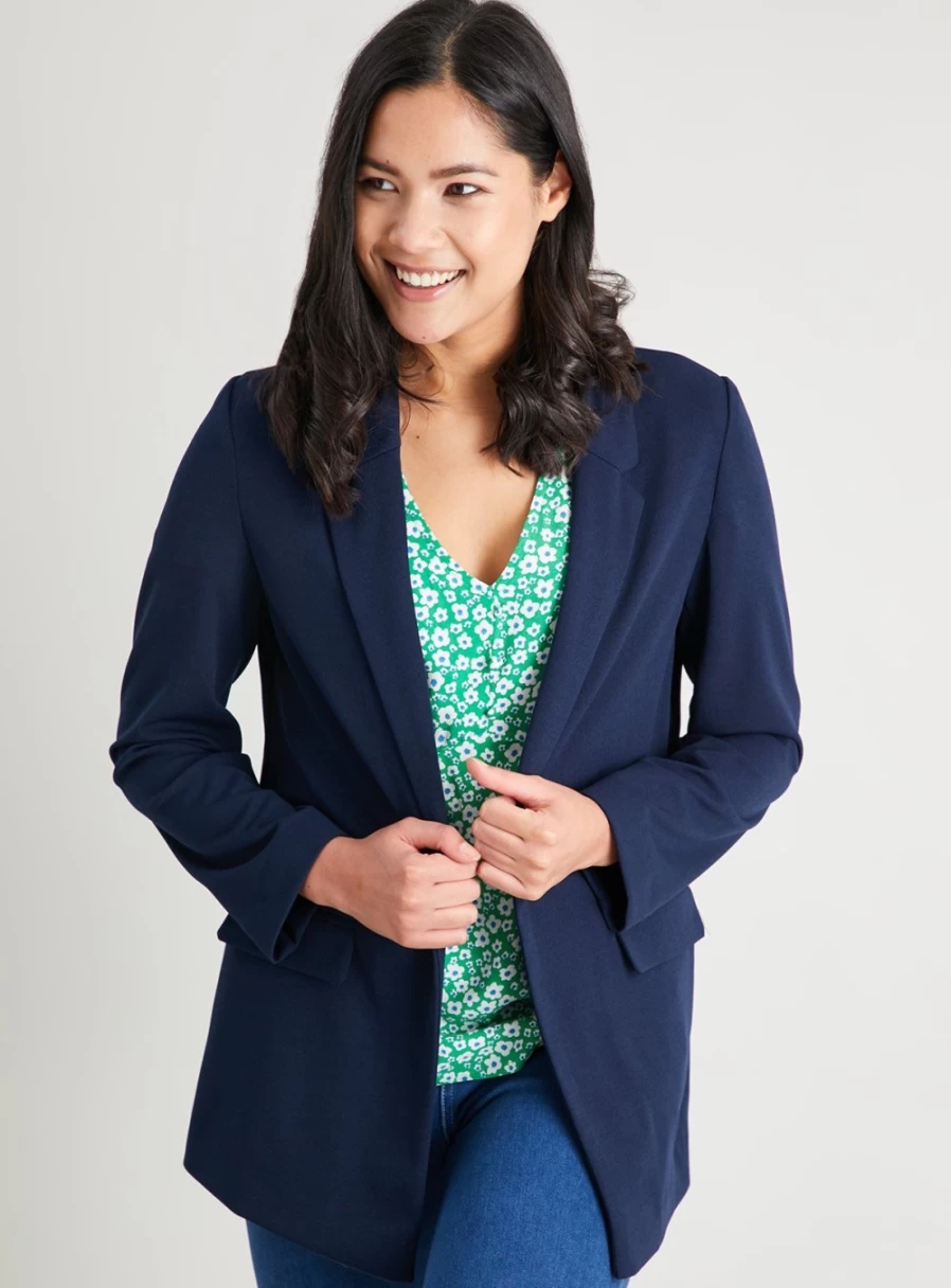 "Tu Women's Classic Navy Blazer - Size 8 | Timeless Tailored Jacket"