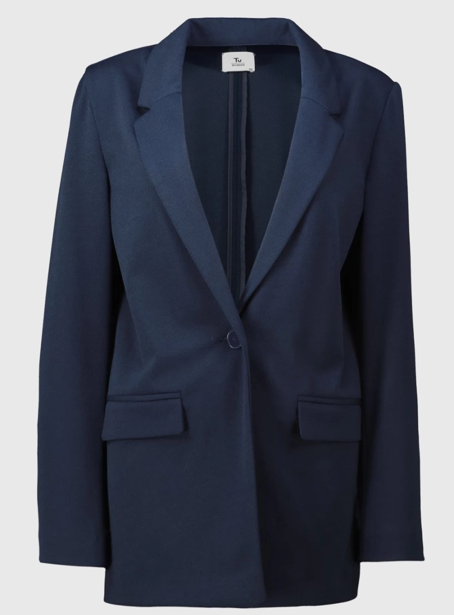 "Tu Women's Classic Navy Blazer - Size 8 | Timeless Tailored Jacket"
