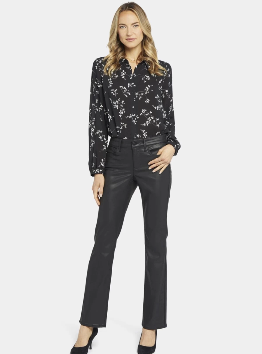 NYDJ Women's Marilyn Coated Straight Leg Jeans - Size 6
