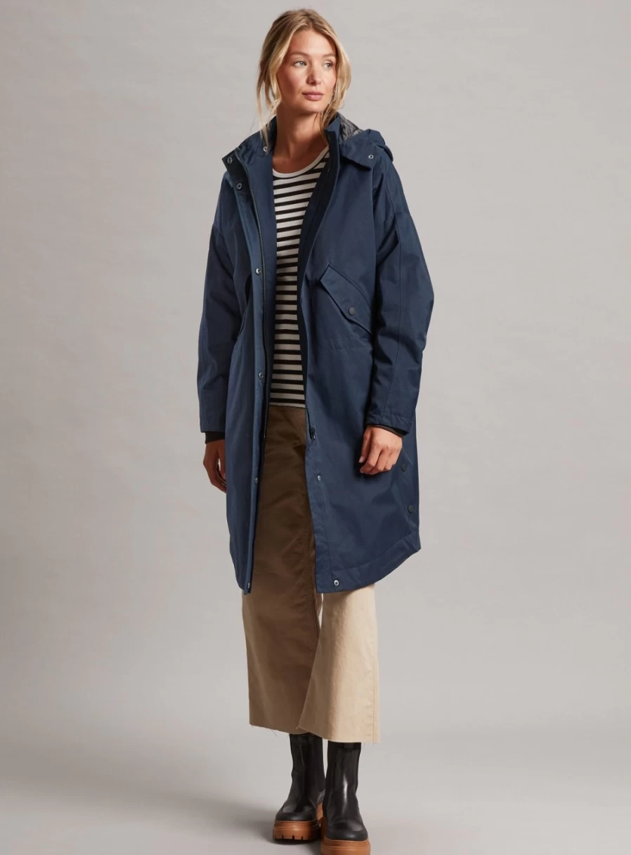 Women's Four Seasons Longline Parka Coat for All Weather - Lightweight & Waterproof Outerwear