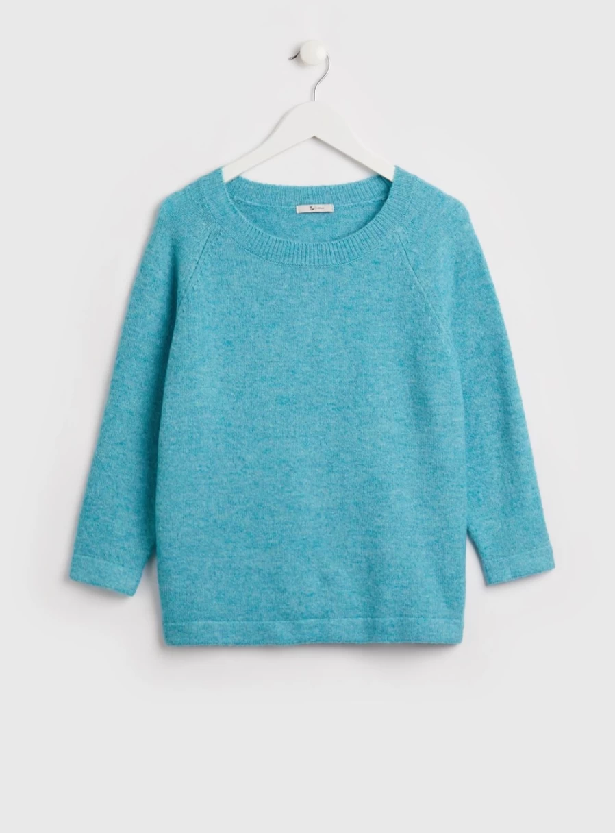 Tu Women's Blue Boxy Fit Knitted Sweater - Oversized Casual Pullover Jumper 18