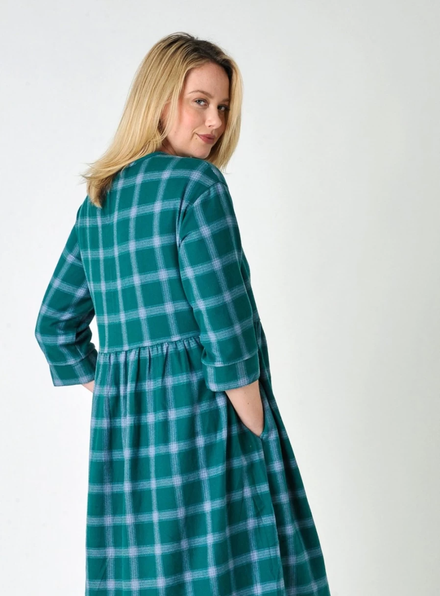 Burgs Women's Sampford Check Midi Dress - Size 12