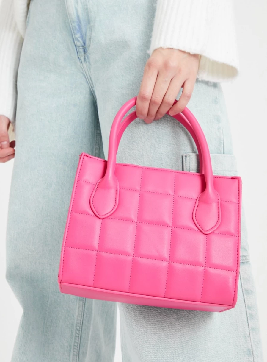 "Tu Women's Pink Quilted Handbag One Size"