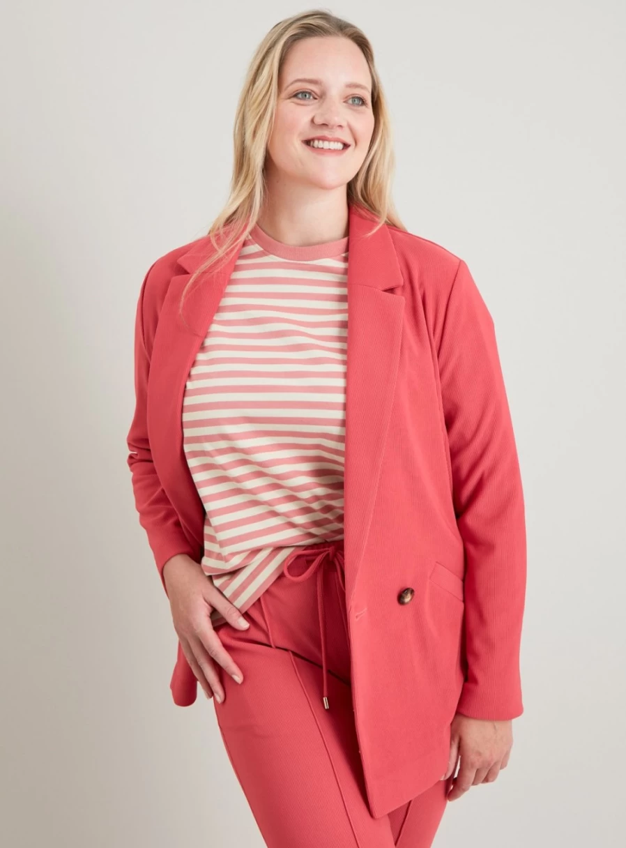 Tu Women's Rose Pink Ottoman Coord Blazer - Size 16, Stylish Jacket for Women