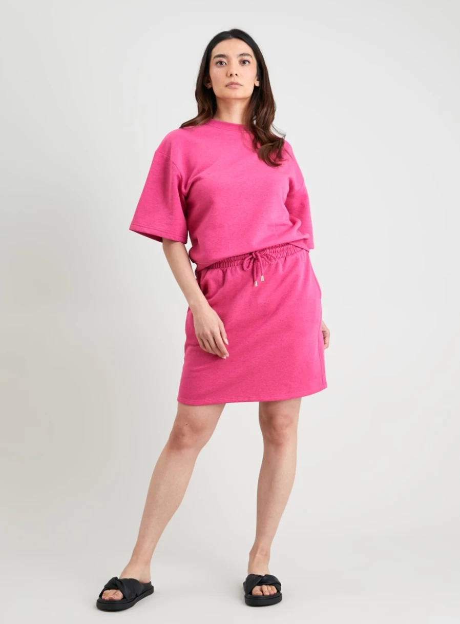 Tu Women's Pink Coordinated Mini Sweat Skirt Set - Size 10 | Casual Athletic Outfit
